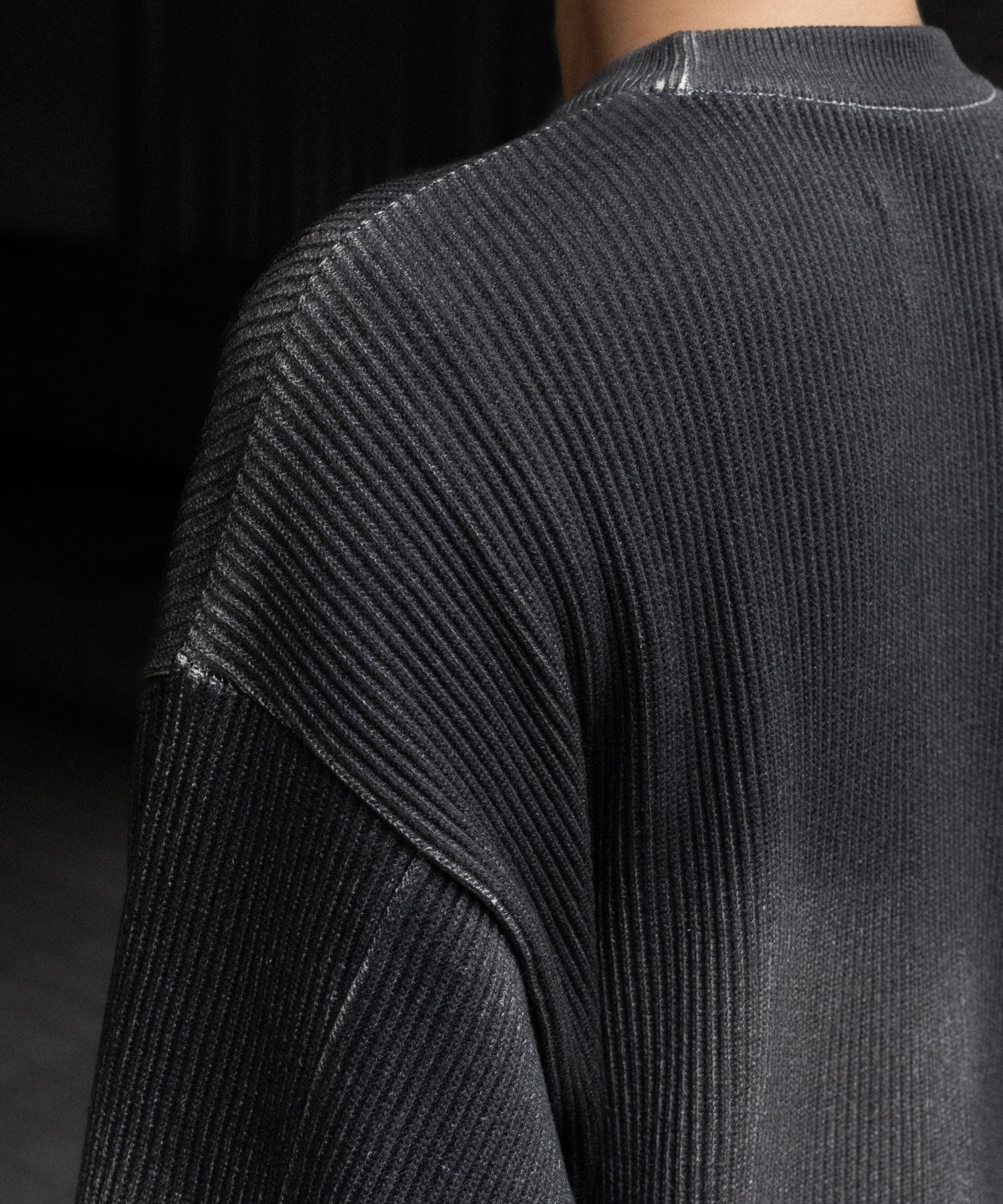 ssstein / シュタイン】DISCOLORATION RIB KNIT LS - GREY | 公式通販