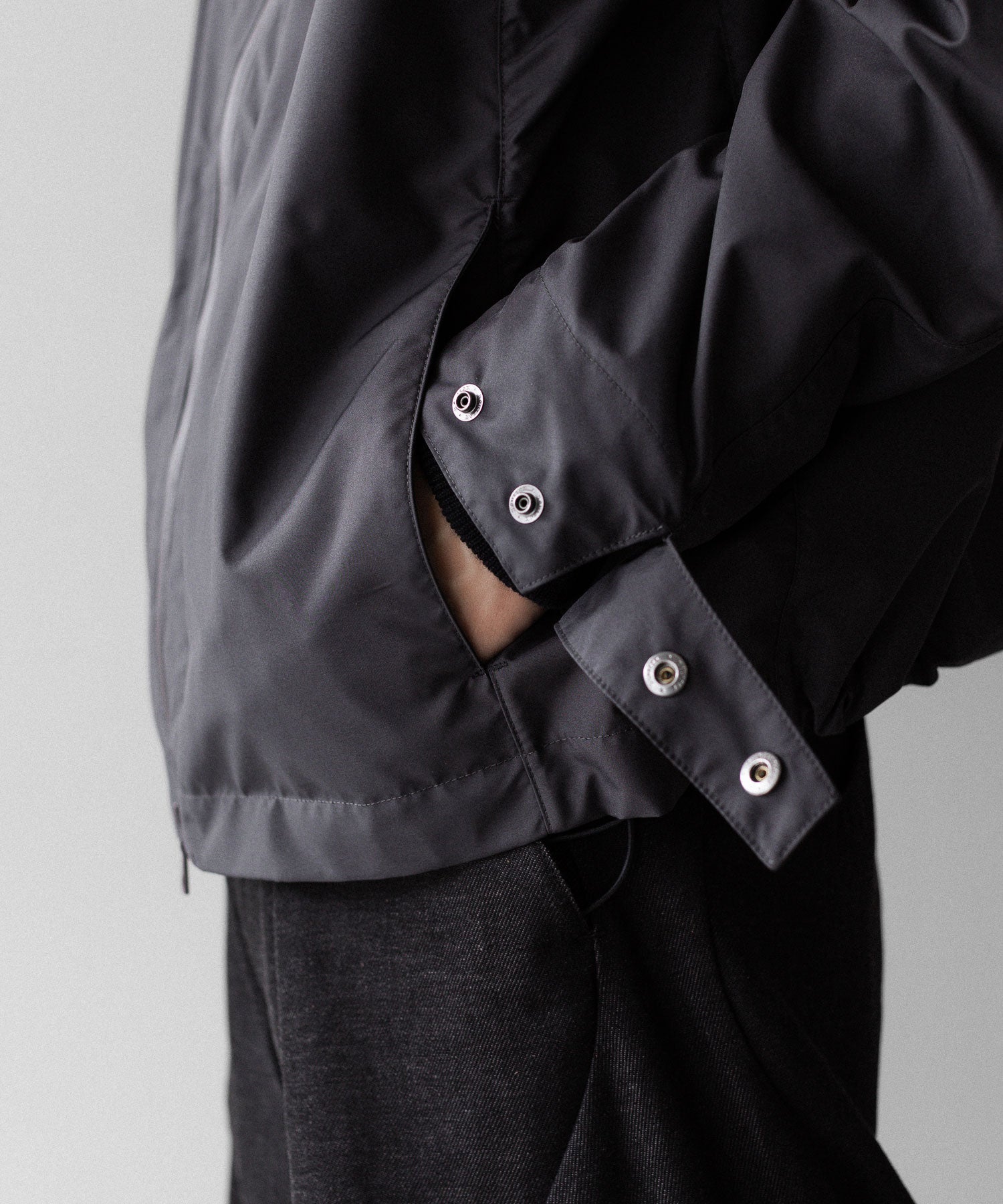 OPPOSE DUALITY オポーズデュアリティのSHORT PARKA SHELLのGRAY公式通販サイトsession福岡セレクトショップ