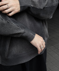 ssstein シュタイン 25SS 日本製 DISCOLORATION RIB KNIT LS フェード加工 クルーネックニット ST.1133 S GREY セーター トップス【新古品】【中古】【ssstein】 ssstein - 【残り一点】Discoloration Rib Knit L/S | ACRMTSM ONLINE