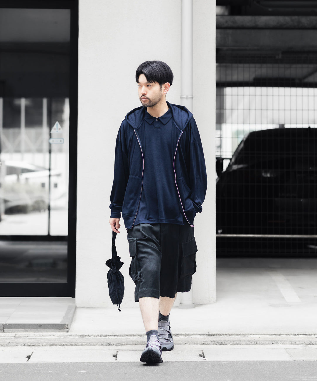 WWW WRAPINKNOT wool wearのS/S POLO SHIRTのNAVY 公式通販サイトsession福岡セレクトショップ