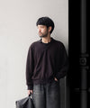 【ssstein】SLUB COTTON KNIT SKIPPER LS - DARK BROWN