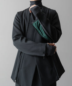 SUBLATIONS サブレーションズのHEAVY WOOL NO COLLAR PRISONER JACKET - SLATE GREYの公式通販サイトsession福岡セレクトショップ