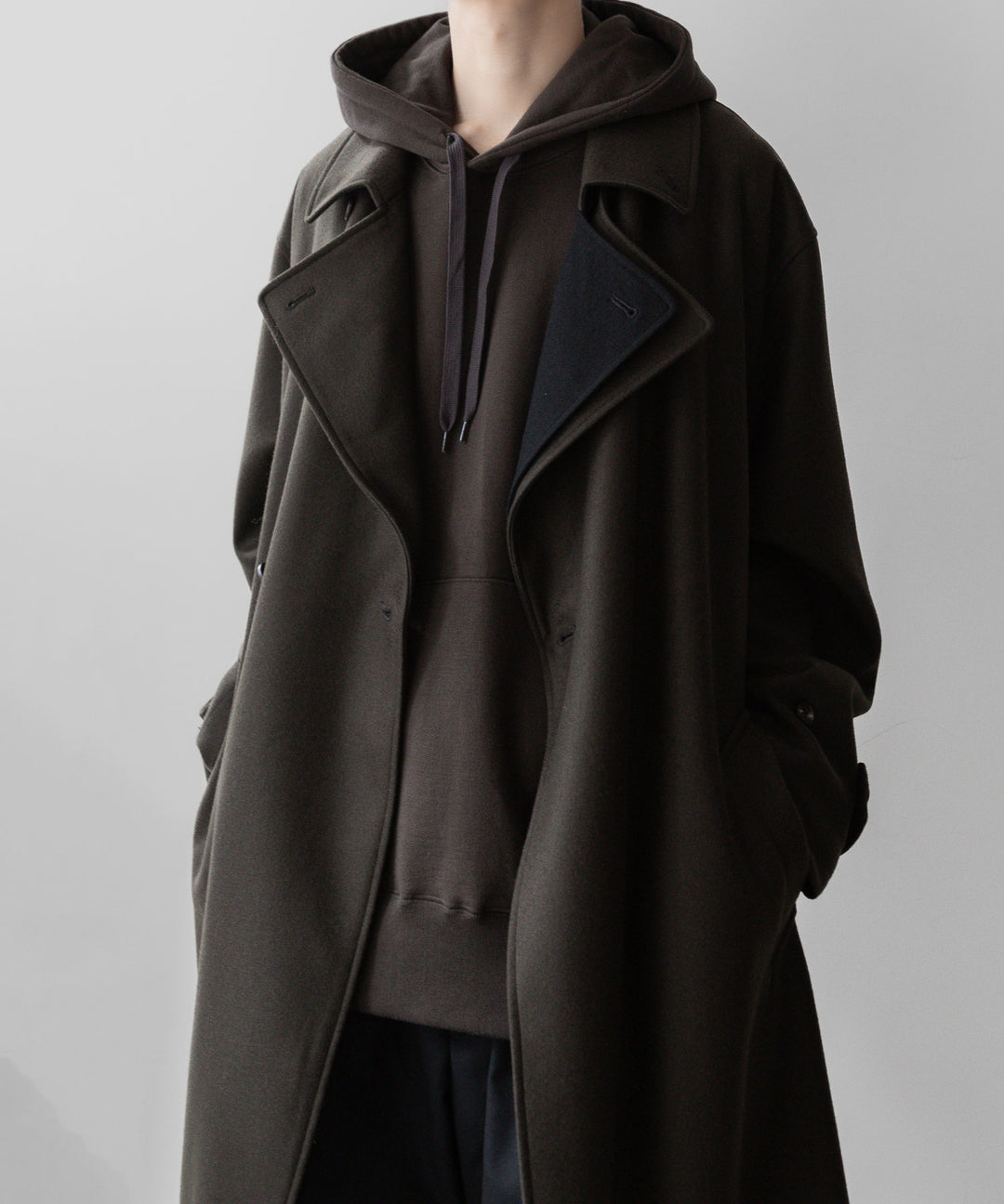 stein(シュタイン)の23AWコレクションOVERSIZED UNTWISTED YARN SWEAT HOOD LSのMILITARY KHAKI