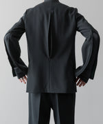 画像をギャラリービューアに読み込む, SUBLATIONS サブレーションズのHEAVY WOOL NO COLLAR PRISONER JACKET - SLATE GREYの公式通販サイトsession福岡セレクトショップ
