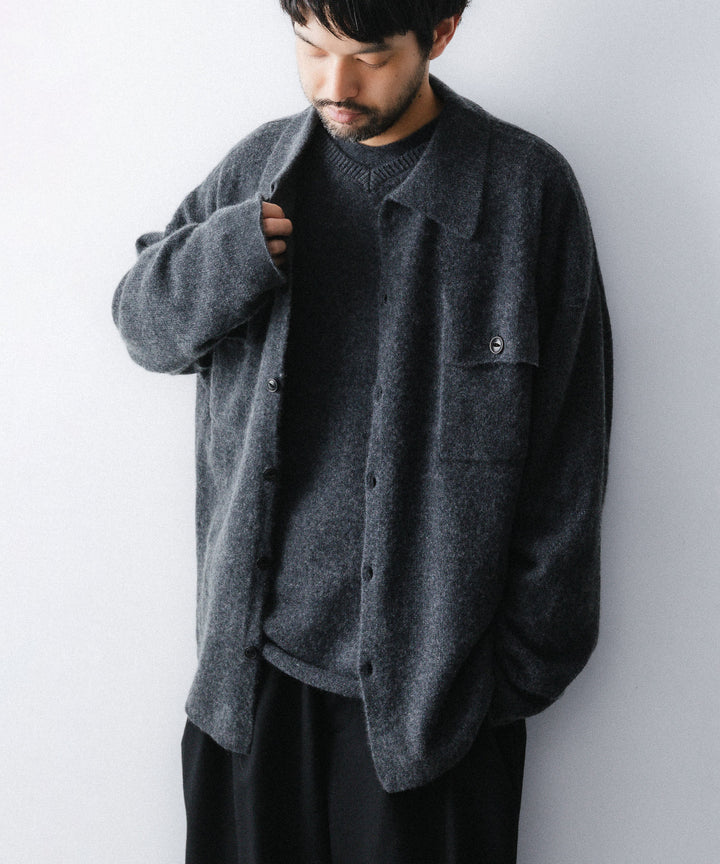 nakedgauge- ネイキッドゲージのCOMFORT TOUCH KNITTING SHIRTのCHARCOAL GRAY公式通販サイトsession福岡セレクトショップ