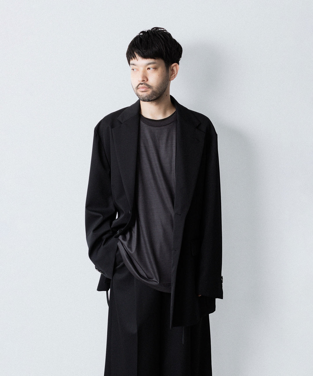 KANEMASA PHIL. カネマサフィル 36G WOOL S/S TEEのCHARCOAL 公式通販サイトsession福岡セレクトショップ