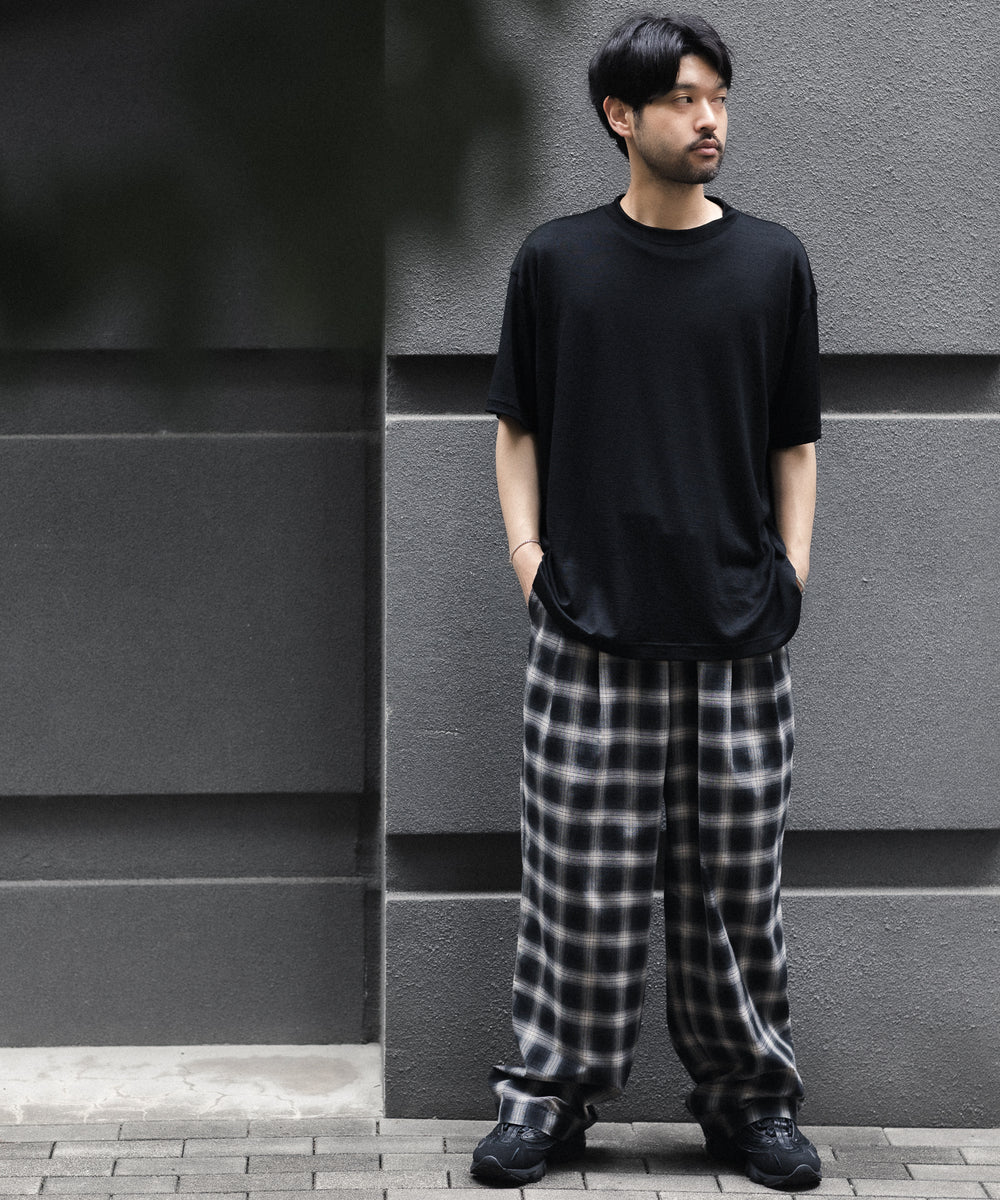 ssstein(シュタイン)のCOTTON VISCOSE WIDE EASY TROUSERS - BLACK OMBREの公式通販サイトsession福岡セレクトショップ