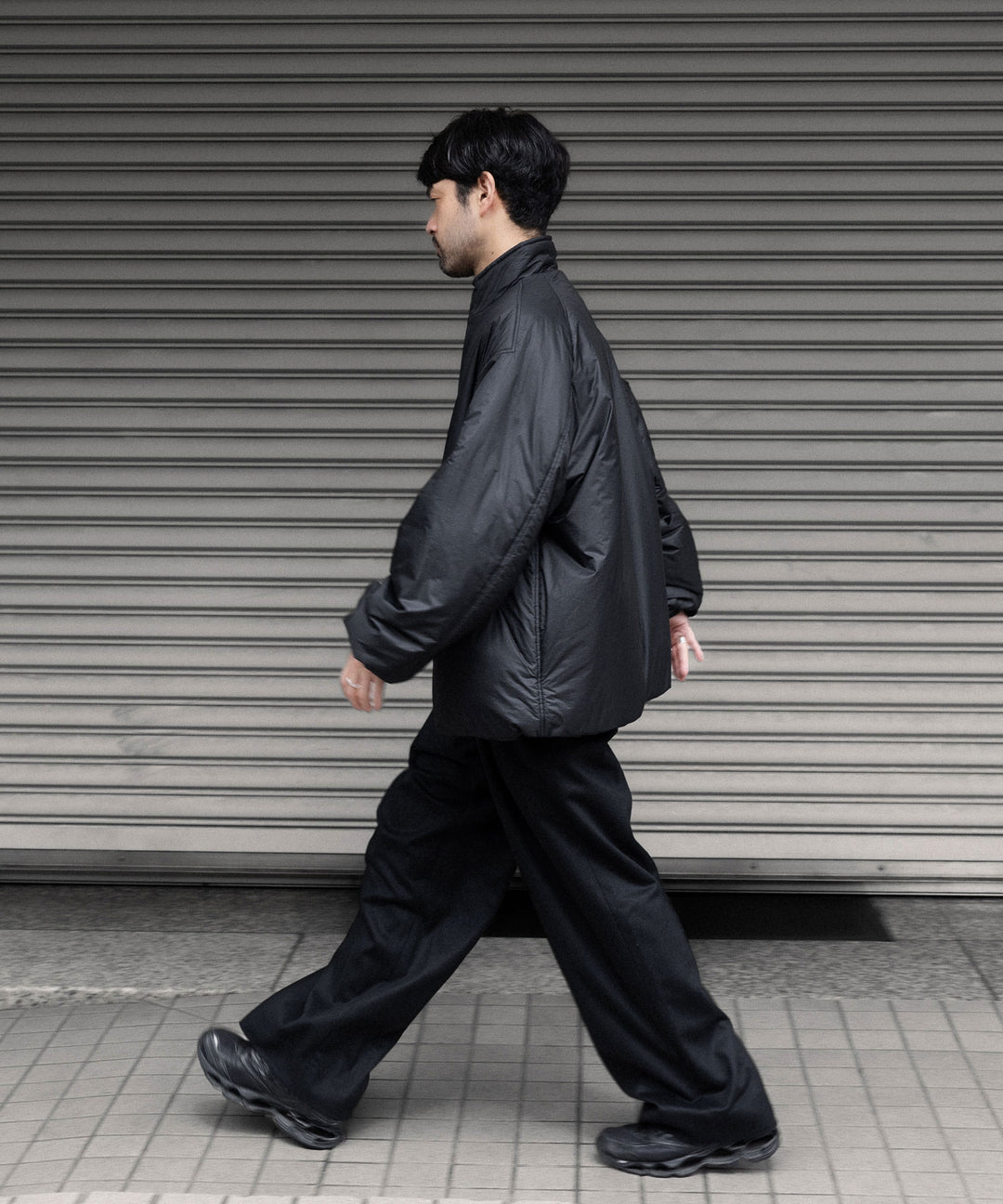 【paratrait】MEMBRANE SHELL PUFF BLOUSON - BLACK