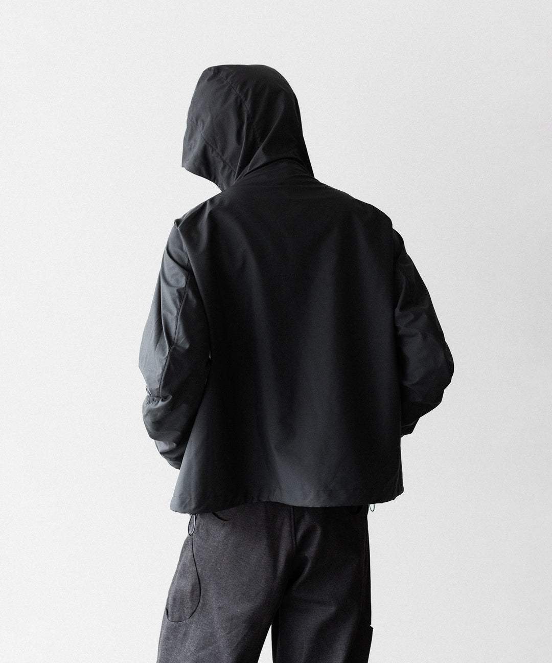 OPPOSE DUALITY オポーズデュアリティのSHORT PARKA SHELLのBLACK 公式通販サイトsession福岡セレクトショップ