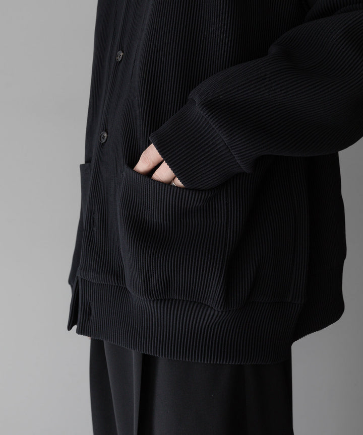 【stein】ssstein シュタインのGRADATION PLEATS CARDIGANのBLACK　 公式通販サイトsession福岡セレクトショップ