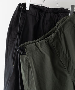 【ANTHEM A】COTTON TWILL NO-BRAINER PANTS - BLACK