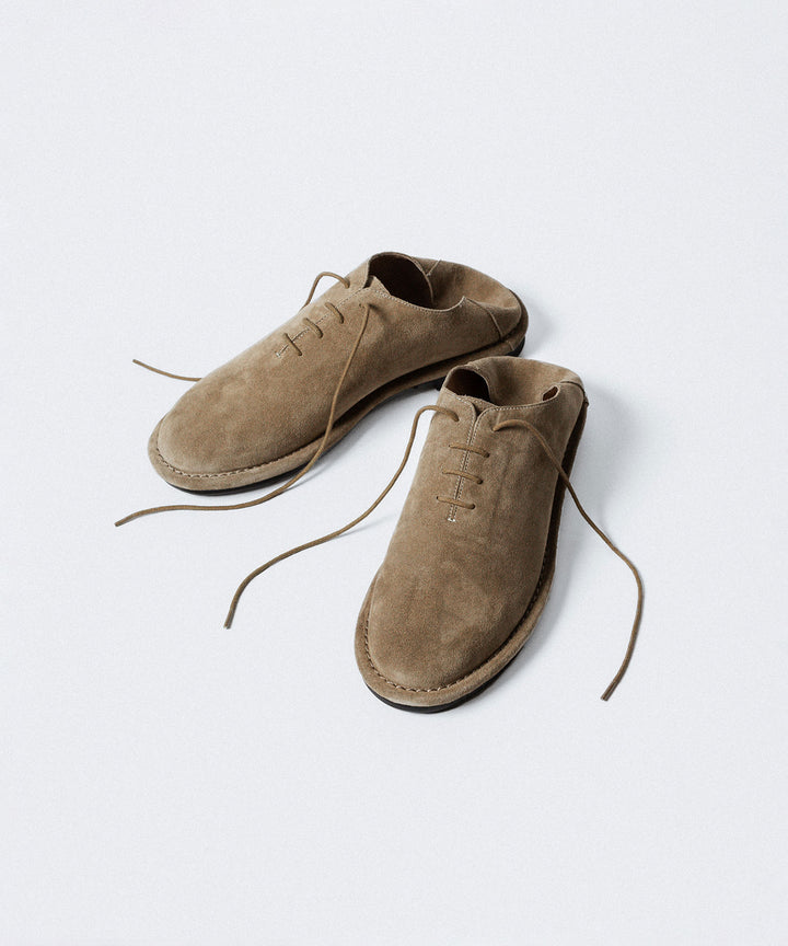 ATTACHMENT アタッチメントのCOW LEATHER SUEDE BABOUCHE - BEIGEの公式通販サイトsession福岡セレクトショップ