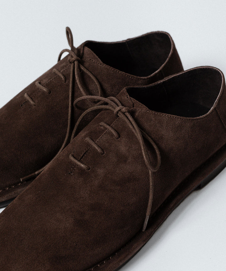 ATTACHMENT アタッチメントのCOW LEATHER SUEDE BABOUCHE - BROWNの公式通販サイトsession福岡セレクトショップ