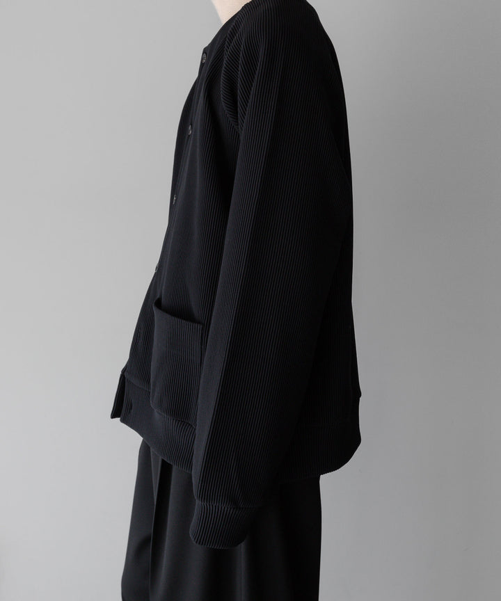【stein】ssstein シュタインのGRADATION PLEATS CARDIGANのBLACK　 公式通販サイトsession福岡セレクトショップ