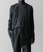 画像をギャラリービューアに読み込む, SUBLATIONS サブレーションズのHEAVY WOOL NO COLLAR PRISONER JACKET - SLATE GREYの公式通販サイトsession福岡セレクトショップ
