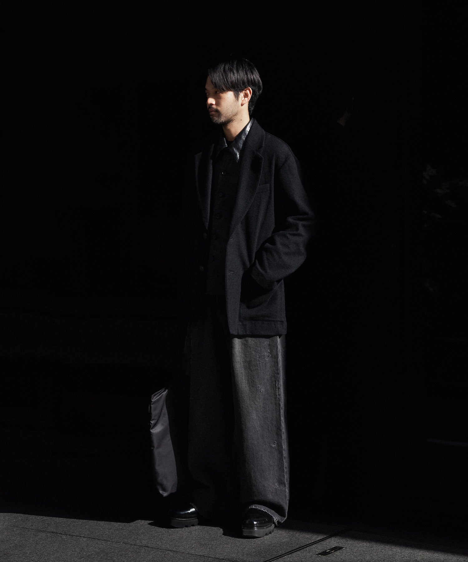 ssstein(シュタイン)のWOOL/CASHMERE FLEECE SINGLE BREASTED JACKET - BLACKの公式通販サイトsession福岡セレクトショップ