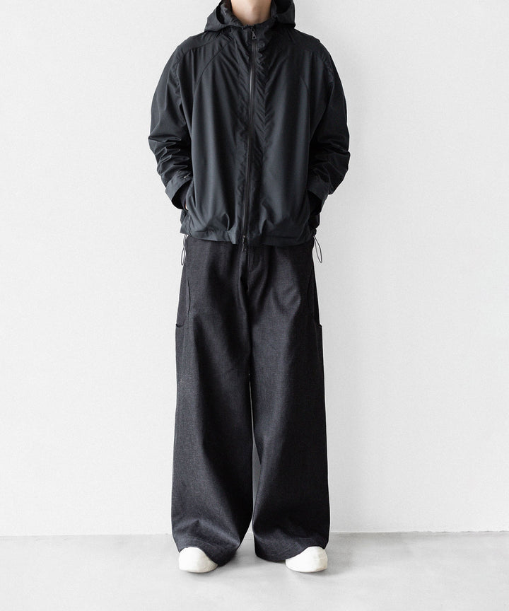 OPPOSE DUALITY オポーズデュアリティのSHORT PARKA SHELLのBLACK 公式通販サイトsession福岡セレクトショップ