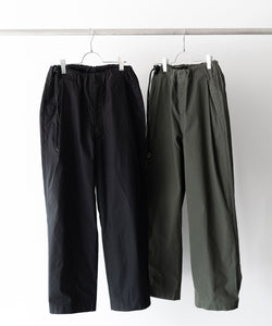 【ANTHEM A】COTTON TWILL NO-BRAINER PANTS - BLACK