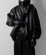 画像をギャラリービューアに読み込む, ssstein(シュタイン)のLEATHER HOODED SHORT JACKET - BLACKの公式通販サイトsession福岡セレクトショップ
