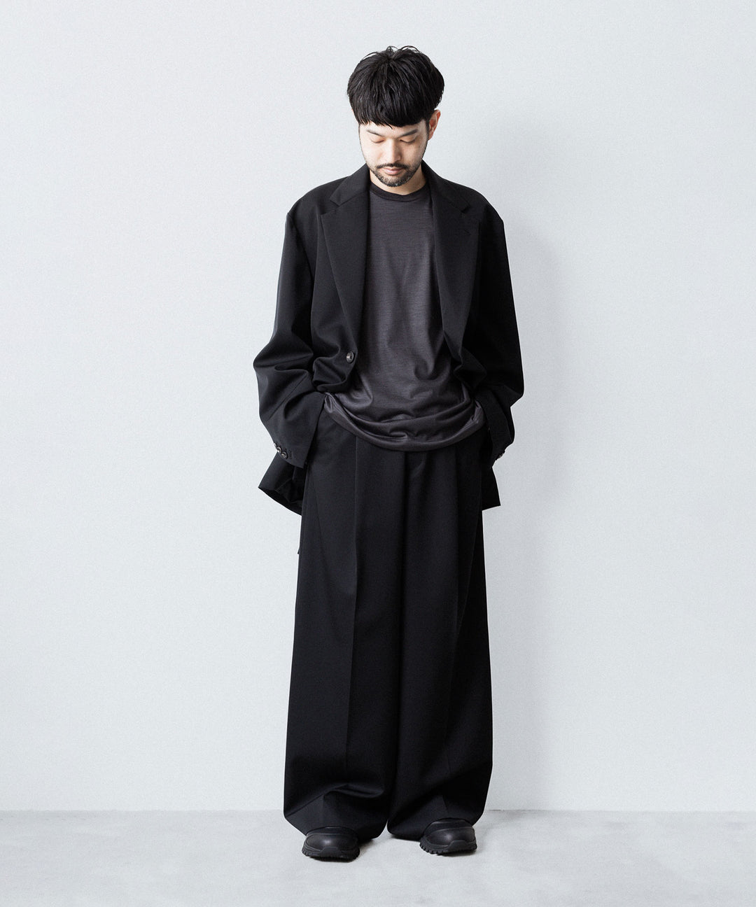 KANEMASA PHIL. カネマサフィル 36G WOOL S/S TEEのCHARCOAL 公式通販サイトsession福岡セレクトショップ