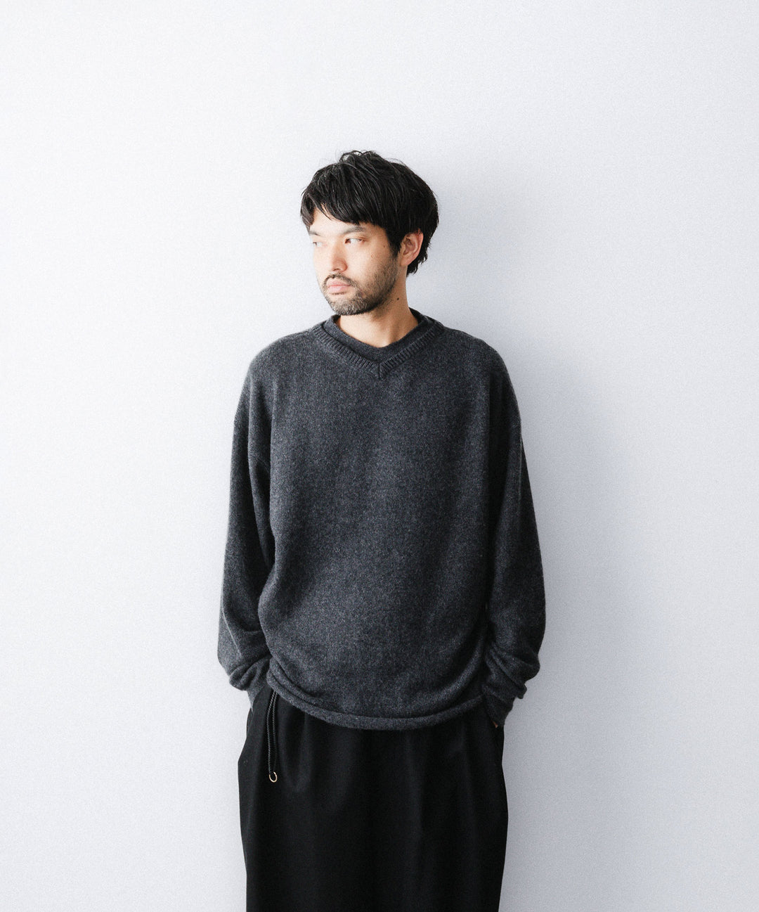 nakedgauge ネイキッドゲージのCOMFORT TOUCH DOUBLE COLLAR PULLOVERのCHARCOAL GRAY 公式通販サイトsession福岡セレクトショップ