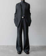 画像をギャラリービューアに読み込む, SUBLATIONS サブレーションズのHEAVY WOOL GABARDINE FLARE EASY TROUSERS - SLATE GREYの公式通販サイトsession福岡セレクトショップ
