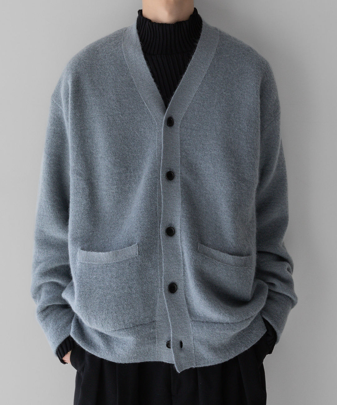 stein(シュタイン)のEXTRA FINE KID MOHAIR CARDIGANのBLUE GREY 公式通販サイトsession福岡セレクトショップ