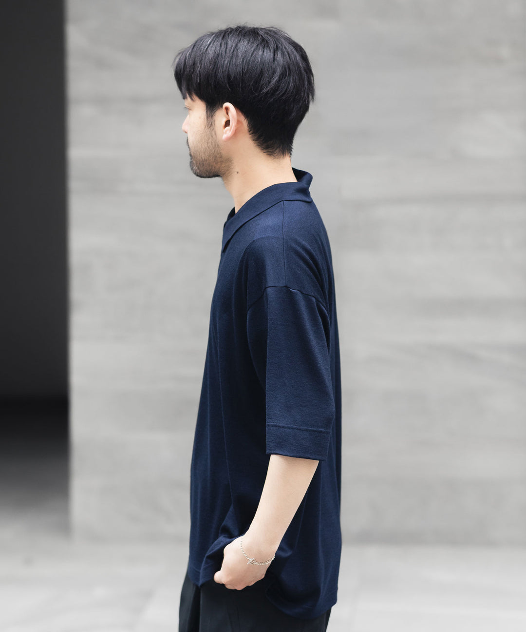 WWW WRAPINKNOT wool wearのS/S POLO SHIRTのNAVY 公式通販サイトsession福岡セレクトショップ