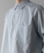 画像をギャラリービューアに読み込む, ssstein(シュタイン)のOVERSIZED REGULAR COLLAR SHIRT - OFF BLUEの公式通販サイトsession福岡セレクトショップ
