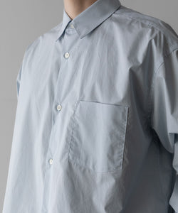 ssstein(シュタイン)のOVERSIZED REGULAR COLLAR SHIRT - OFF BLUEの公式通販サイトsession福岡セレクトショップ