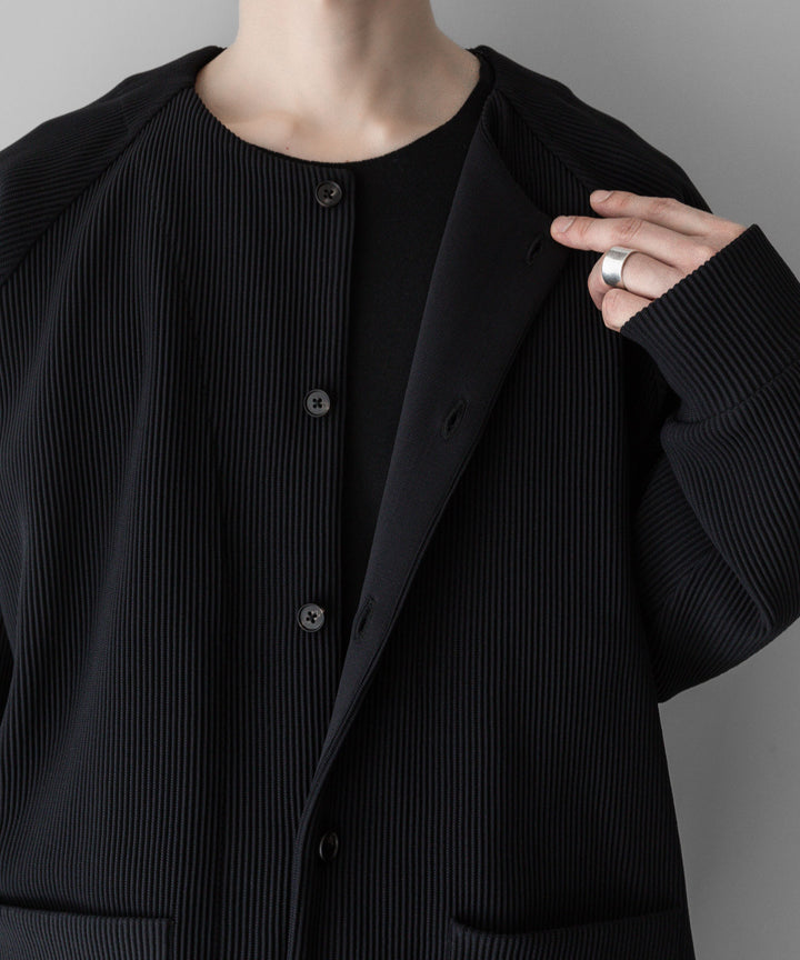 【stein】ssstein シュタインのGRADATION PLEATS CARDIGANのBLACK　 公式通販サイトsession福岡セレクトショップ