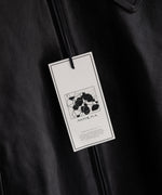 画像をギャラリービューアに読み込む, 【ANTHEM A】LAMB LEATHER MILITARY BLOUSON - BLACK

