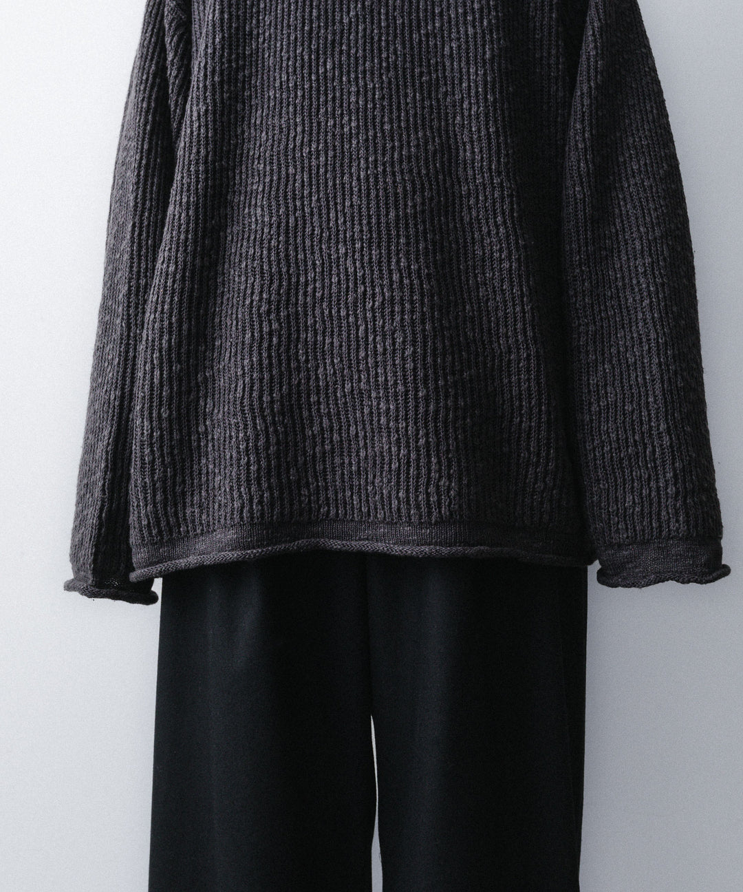 nakedgauge ネイキッドゲージのCOTTON LINEN LOOSE FIT SWEATERのCHARCOAL GRAY 公式通販サイトsession福岡セレクトショップ