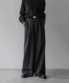 【ssstein】EXTRA WIDE TROUSERS - DARK CHARCOAL(2/72 WOOL)