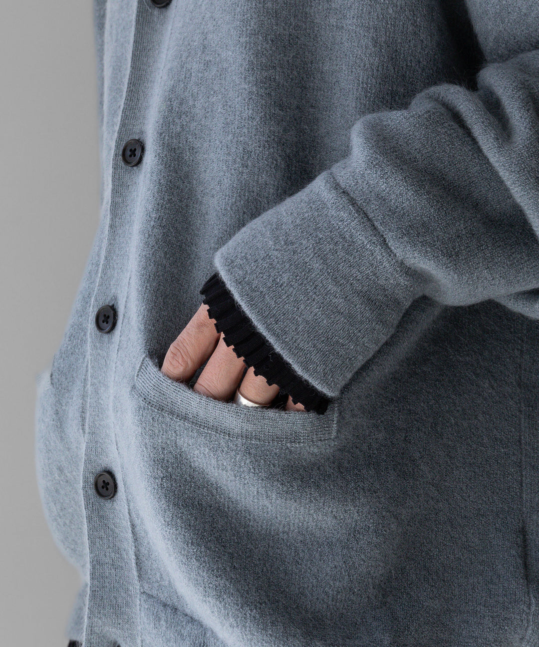 stein(シュタイン)のEXTRA FINE KID MOHAIR CARDIGANのBLUE GREY 公式通販サイトsession福岡セレクトショップ