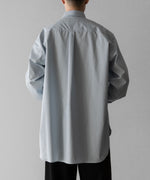 画像をギャラリービューアに読み込む, ssstein(シュタイン)のOVERSIZED REGULAR COLLAR SHIRT - OFF BLUEの公式通販サイトsession福岡セレクトショップ
