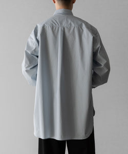 ssstein(シュタイン)のOVERSIZED REGULAR COLLAR SHIRT - OFF BLUEの公式通販サイトsession福岡セレクトショップ