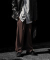 【KANEMASA PHIL.】36G NYLON TUCK EASY PANTS - BROWN DYE