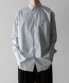 【ssstein】OVERSIZED REGULAR COLLAR SHIRT - OFF BLUE