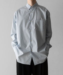 ssstein(シュタイン)のOVERSIZED REGULAR COLLAR SHIRT - OFF BLUEの公式通販サイトsession福岡セレクトショップ