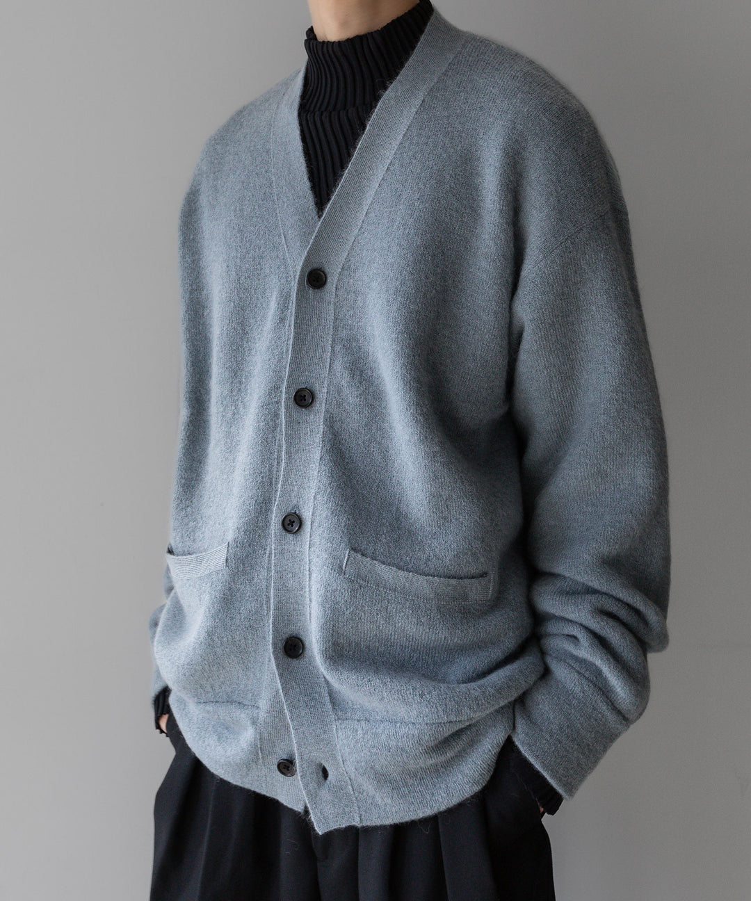stein(シュタイン)のEXTRA FINE KID MOHAIR CARDIGANのBLUE GREY 公式通販サイトsession福岡セレクトショップ