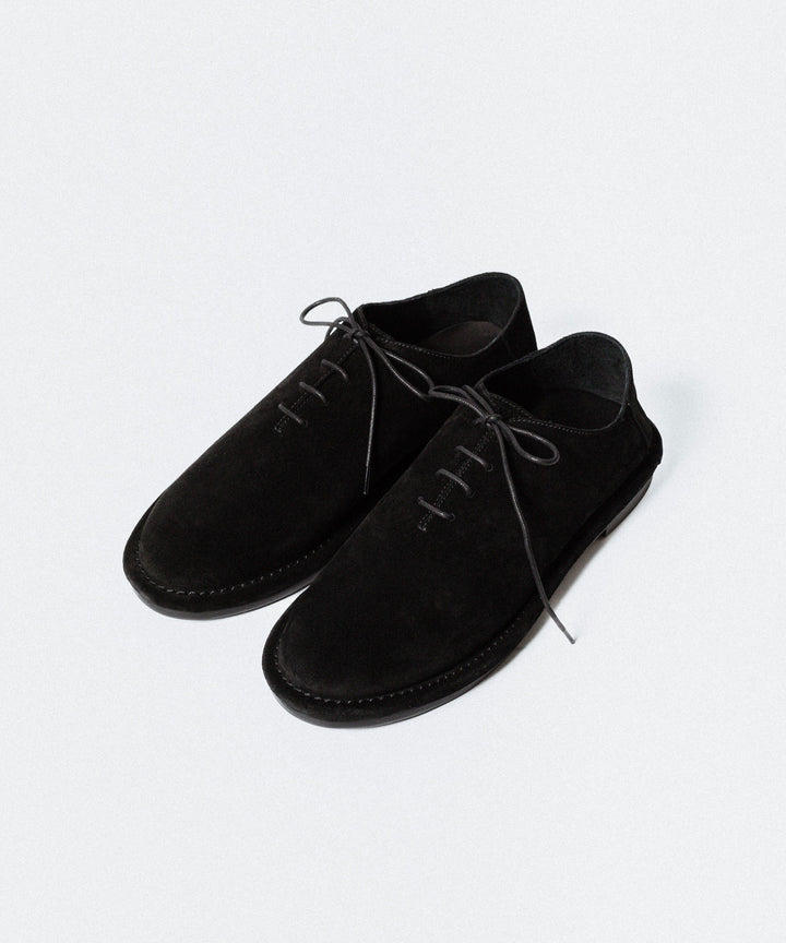 ATTACHMENT アタッチメントのCOW LEATHER SUEDE BABOUCHE - BLACKの公式通販サイトsession福岡セレクトショップ
