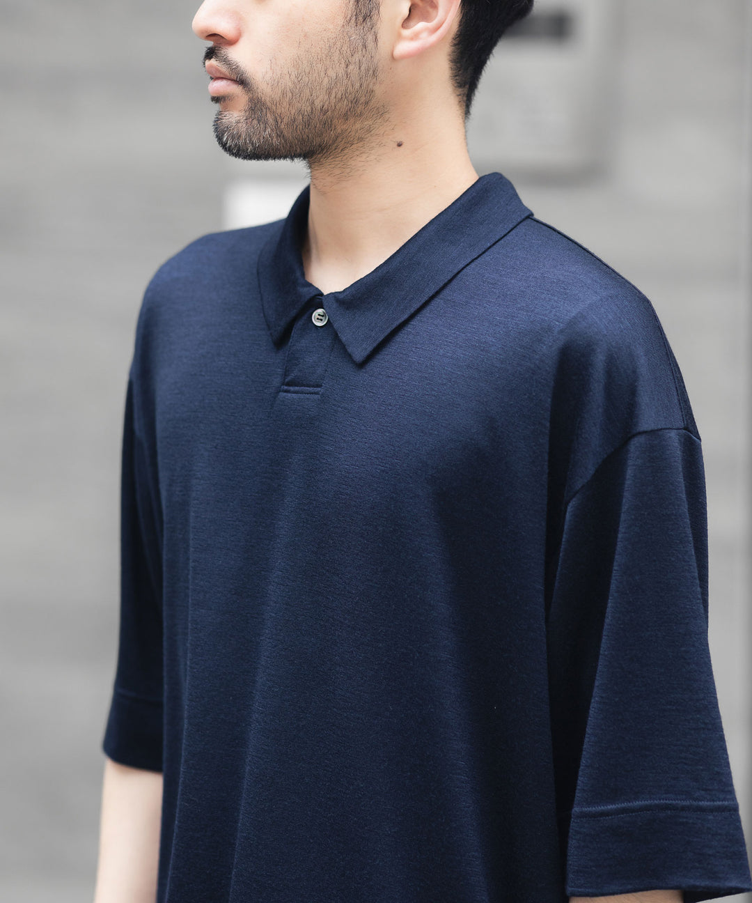 WWW WRAPINKNOT wool wearのS/S POLO SHIRTのNAVY 公式通販サイトsession福岡セレクトショップ