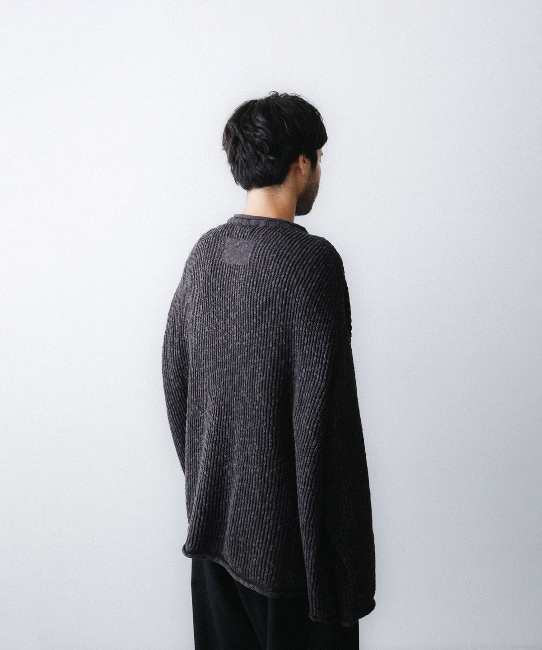 nakedgauge ネイキッドゲージのCOTTON LINEN LOOSE FIT SWEATERのCHARCOAL GRAY 公式通販サイトsession福岡セレクトショップ