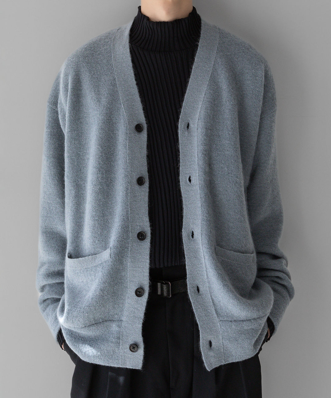 stein(シュタイン)のEXTRA FINE KID MOHAIR CARDIGANのBLUE GREY 公式通販サイトsession福岡セレクトショップ