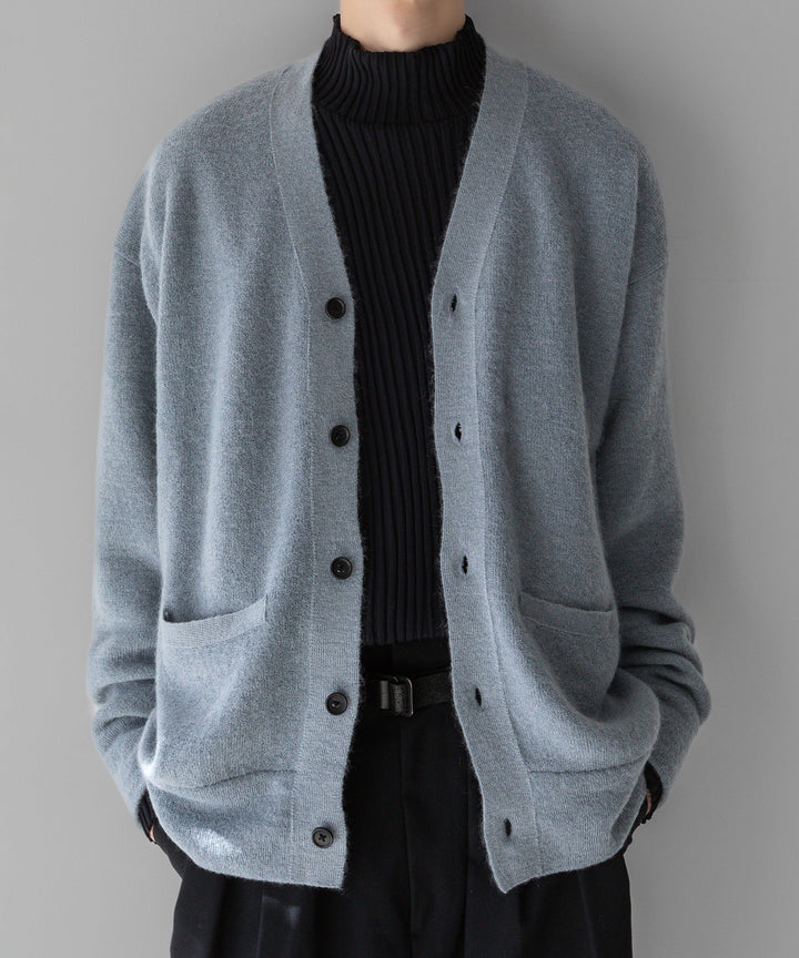 stein(シュタイン)のEXTRA FINE KID MOHAIR CARDIGANのBLUE GREY 公式通販サイトsession福岡セレクトショップ