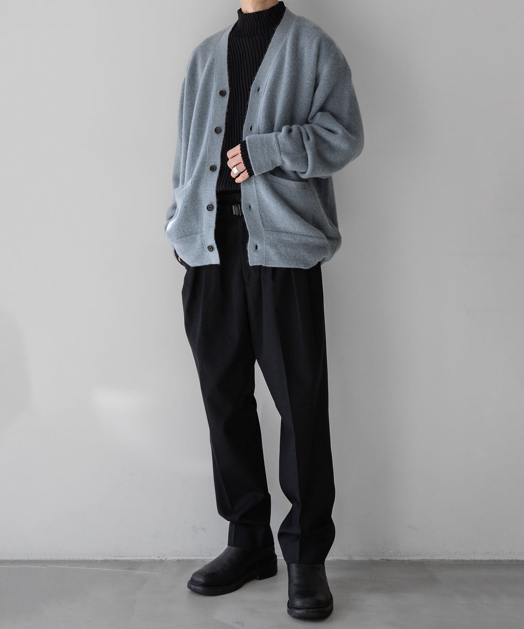 stein(シュタイン)のEXTRA FINE KID MOHAIR CARDIGANのBLUE GREY 公式通販サイトsession福岡セレクトショップ