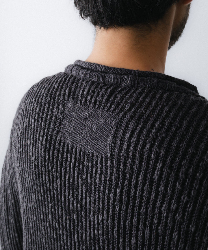 nakedgauge ネイキッドゲージのCOTTON LINEN LOOSE FIT SWEATERのCHARCOAL GRAY 公式通販サイトsession福岡セレクトショップ
