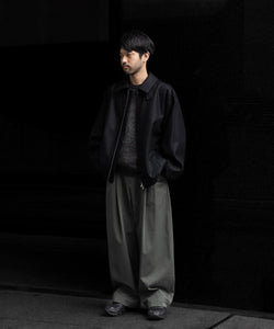 ssstein / シュタイン】MELTON OVERSIZED ZIP JACKET - BLACK | 公式