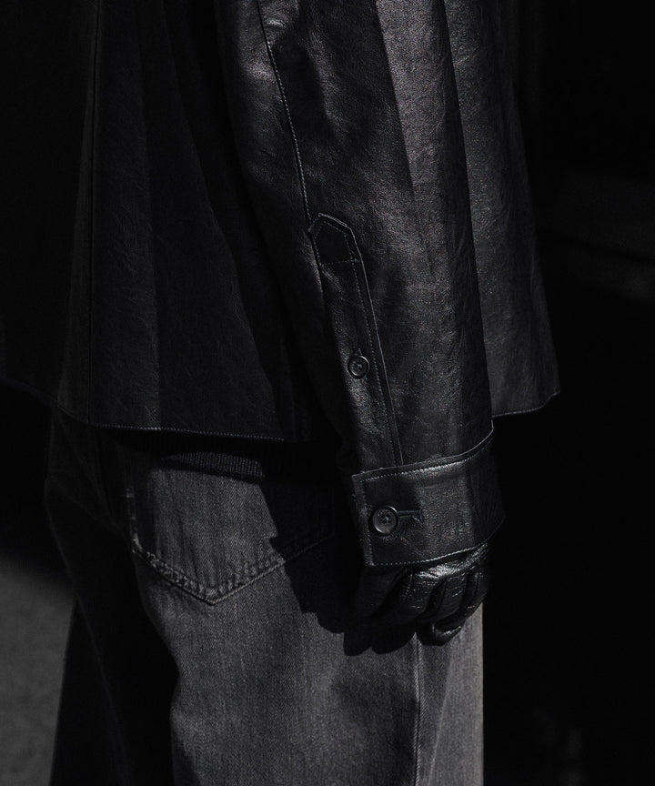 CODA コーダ BLACK SYNTHETIC LEATHER CUT OUT TIERED JACKETのBLACK 公式通販サイトsession福岡セレクトショップ
